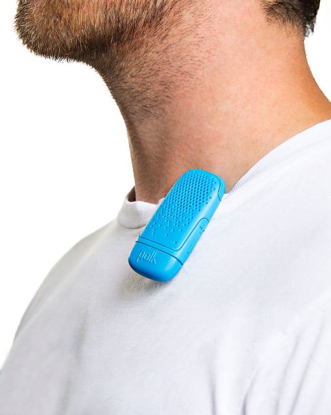 Polk Audio Boom Bit World's First Truly Wearable BT-Speaker Speaker. Blue Colour.