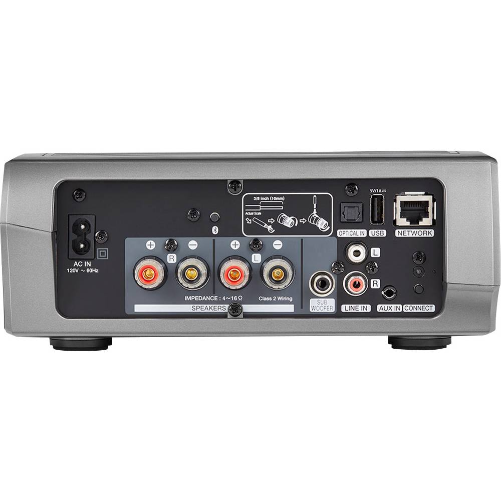 Denon Heos Amp HS2. Wireless Amplifier. Colour: Gun-Metal Silver.