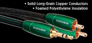 Audioquest Evergreen Analog Audio Interconnect Cable (3.5mm Mini M to RCAs)